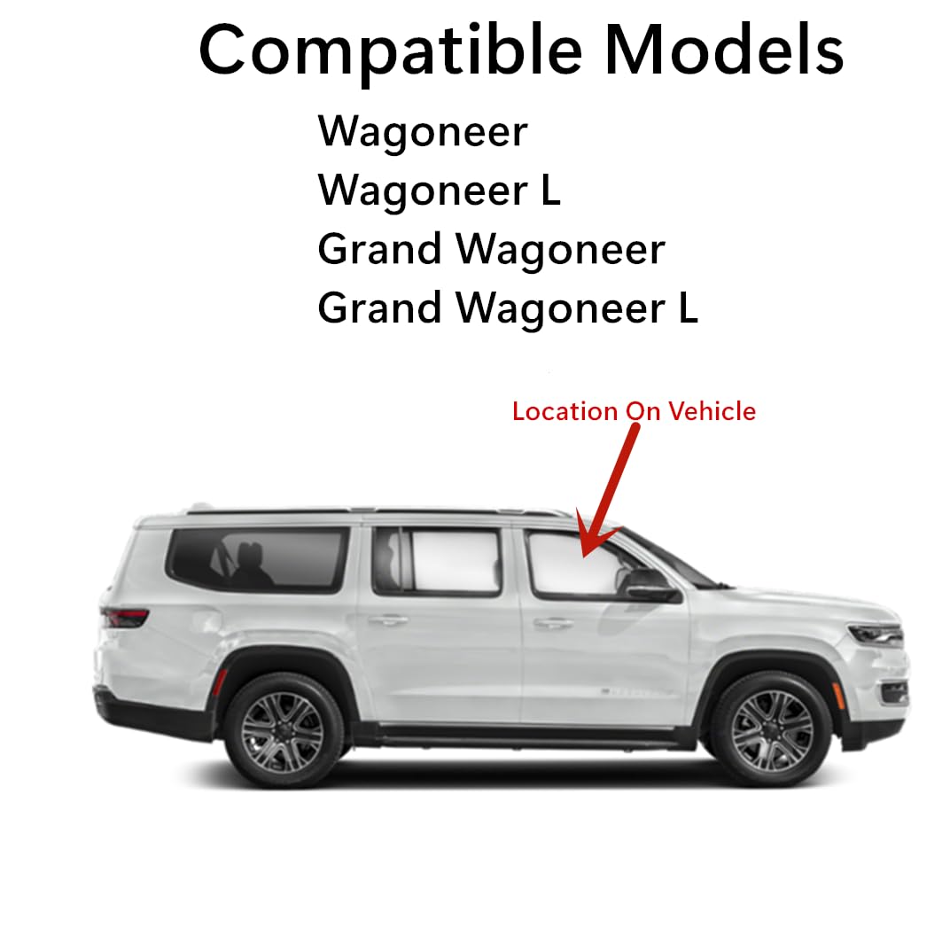 Laminated Passenger Right Side Front Door Window Door Glass Compatible with Jeep Wagoneer / Wagoneer L / Grand Wagoneer / Grand Wagoneer L 2022-2025 Models