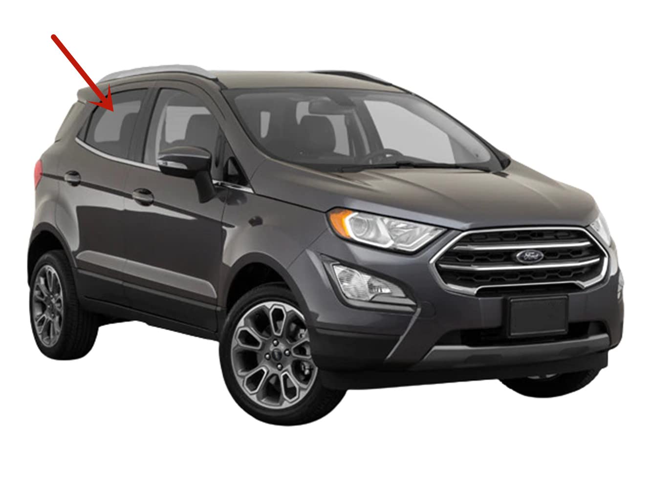 Factory Privacy Tinted Tempered Passenger Right Side Rear Door Window Door Glass Compatible with Ford EcoSport 2018-2023 Models