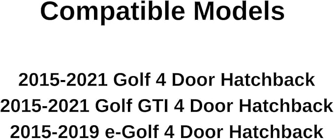 Driver Left Side Rear Door Window Door Glass Compatible with Volkswagen Golf / Golf GTI / e-Golf 4 Door Hatchback 2015-2021 Models