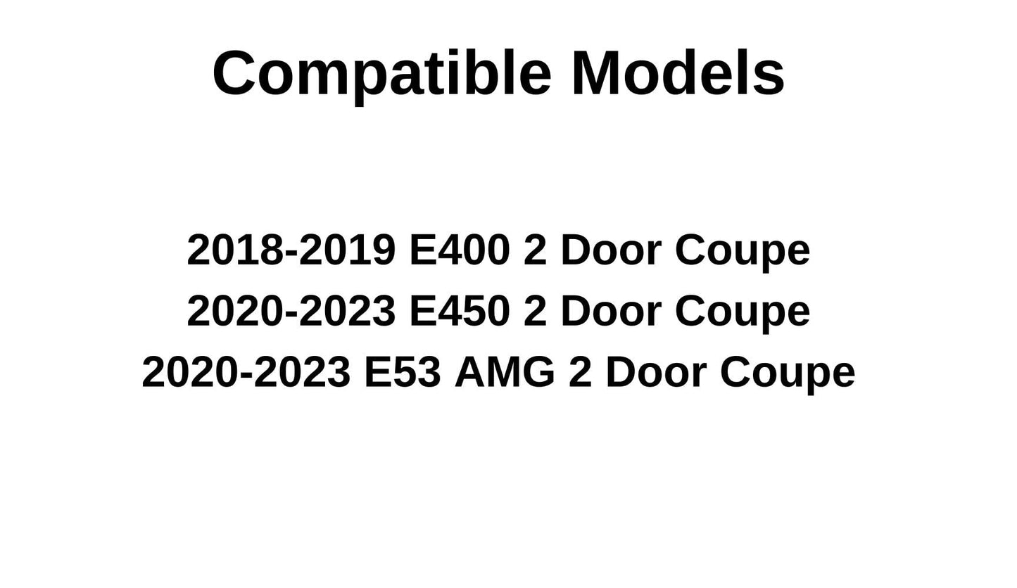 Tempered Passenger Right Side Door Window Door Glass Compatible with Mercedes Benz E400 2018-2019 E450 E53AMG 2020-2023 2 Door Coupe Models
