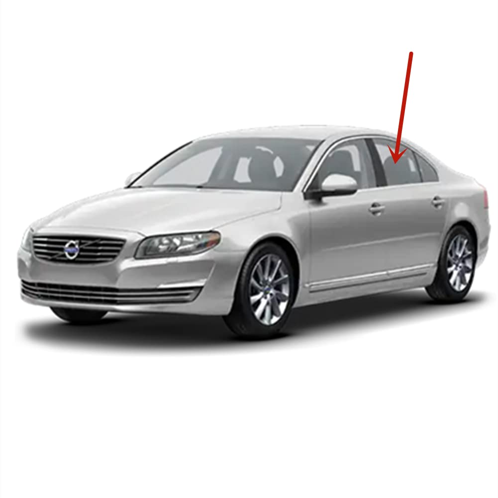 Driver Left Side Rear Door Window Door Glass Compatible with Volvo S80 4 Door Sedan 2007-2016 Models