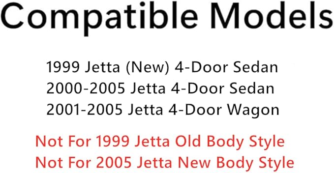 Passenger Right Side Front Door Window Door Glass Compatible with Volkswagen Jetta 2000-2005 / Jetta (New) 1999 Models