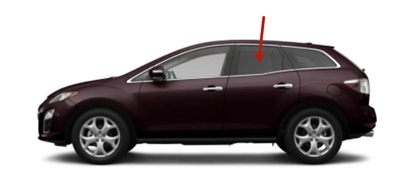 Driver Left Side Rear Door Window Door Glass Compatible with Mazda CX-7 2007-2012 Models