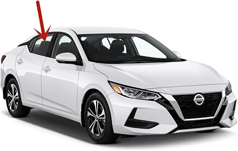 Passenger Right Side Rear Door Window Door Glass Compatible with Nissan Sentra 2020-2024 Models
