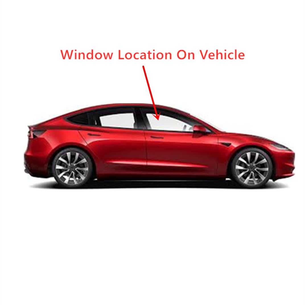 Laminated Passenger Right Side Front Door Window Glass Compatible with Tesla Model 3 2017-2023 Models