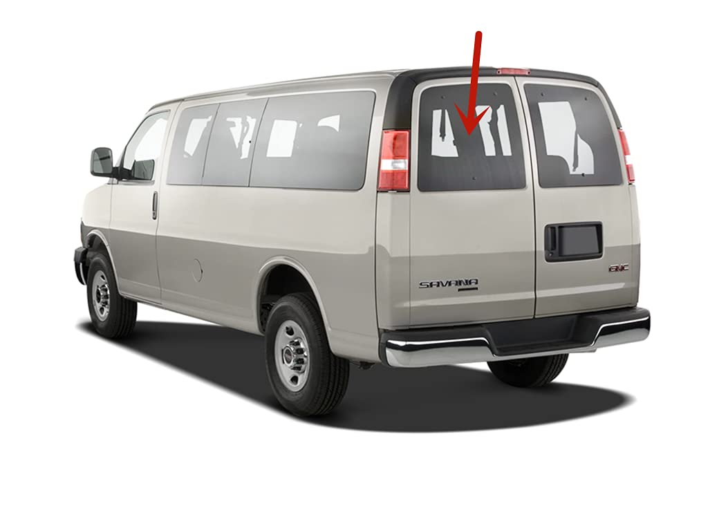 Movable Back Window Back Glass Driver Left Side Compatible with Chevrolet Express/GMC Savana 2003-2025 Models