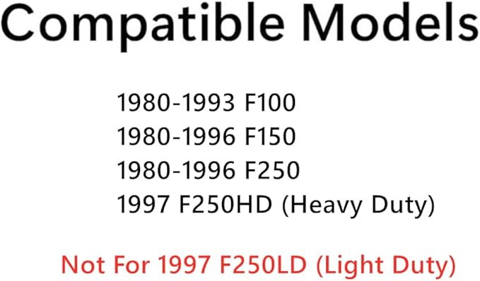 Back Window Back Glass Compatible with Ford F100 F150 F250 1980-1996 / F250HD (Heavy Duty) 1977 Pickup Models