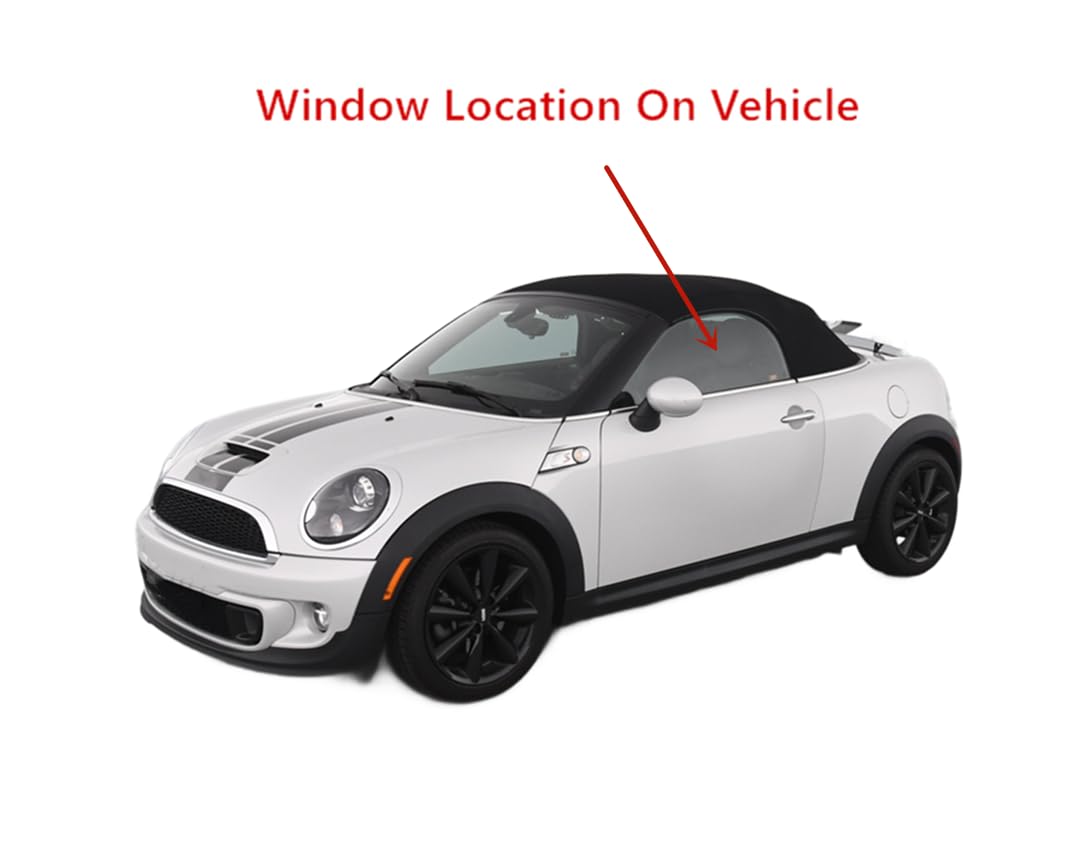 Tempered Driver Left Side Door Window Glass Compatible with Mini Cooper Roadster 2-Door Convertible 2012-2015 Models