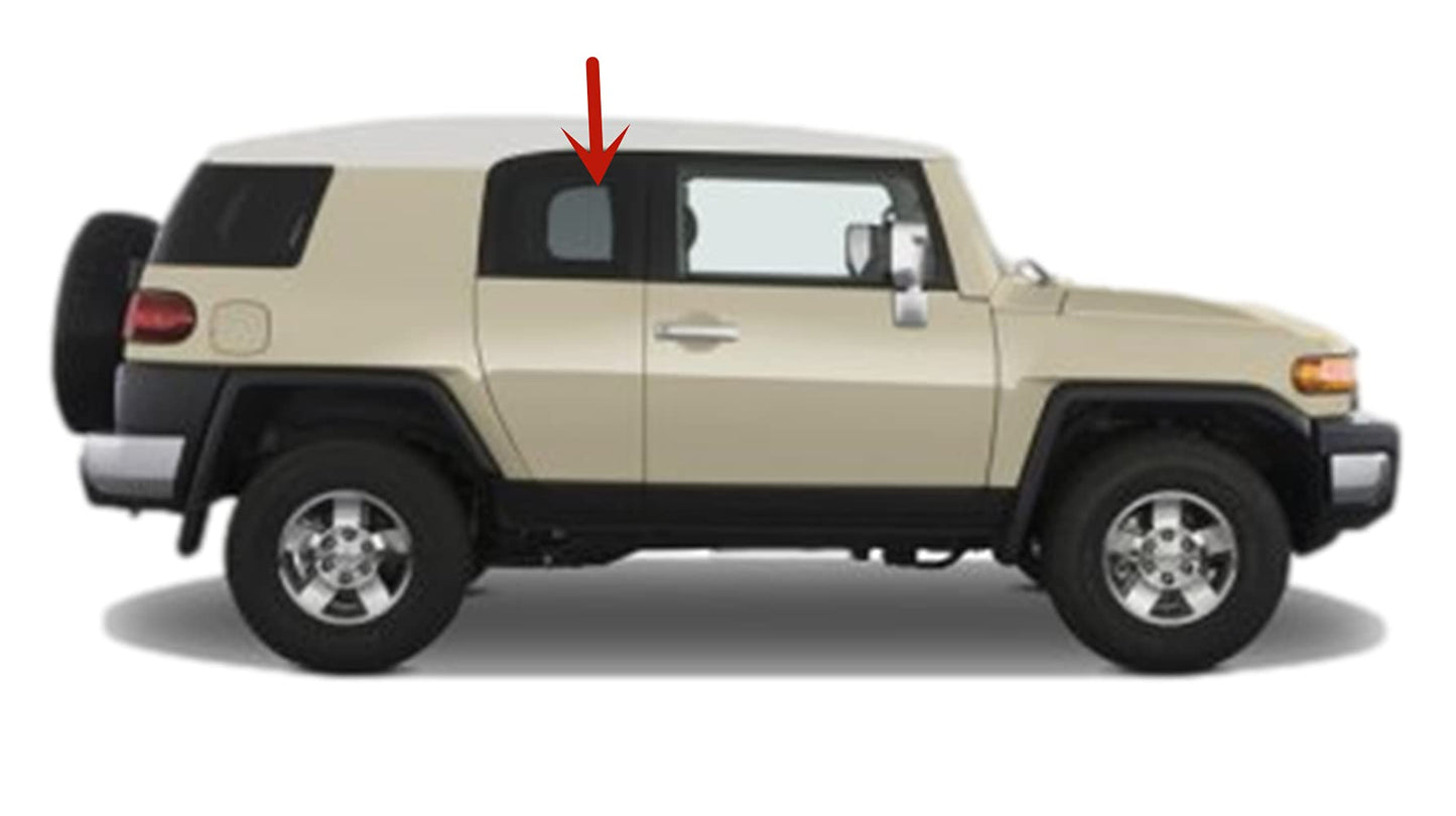 Passenger Right Side Rear Access Door Window Door Glass Compatible with Toyota FJ Cruiser 2007-2014 Models