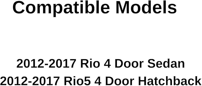 Driver Left Side Front Door Window Door Glass Compatible with Kia Rio Rio5 2012-2017 Models