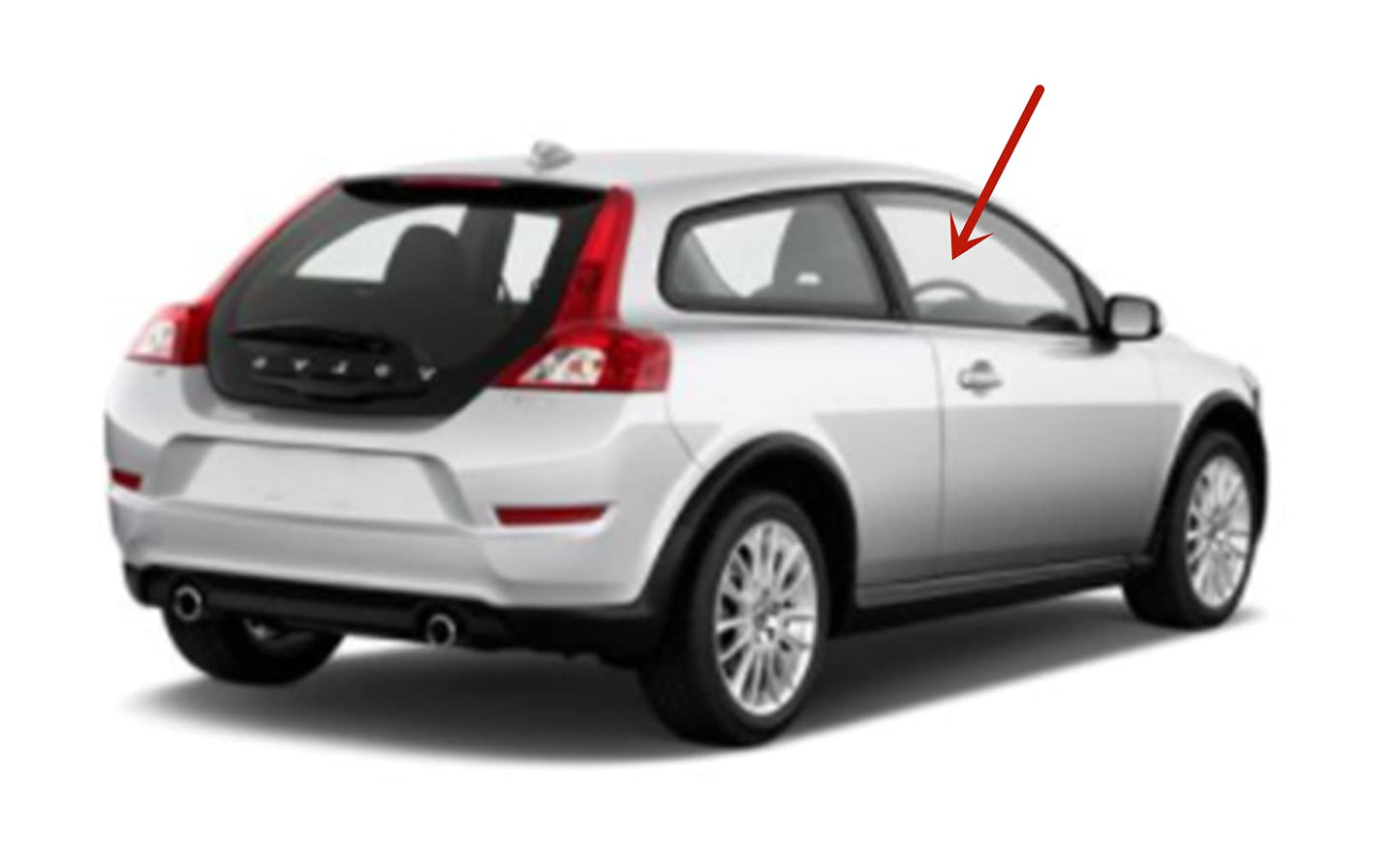 Passenger Right Side Door Window Door Glass Compatible with Volvo C30 2 Door Hatchback 2008-2013 Models