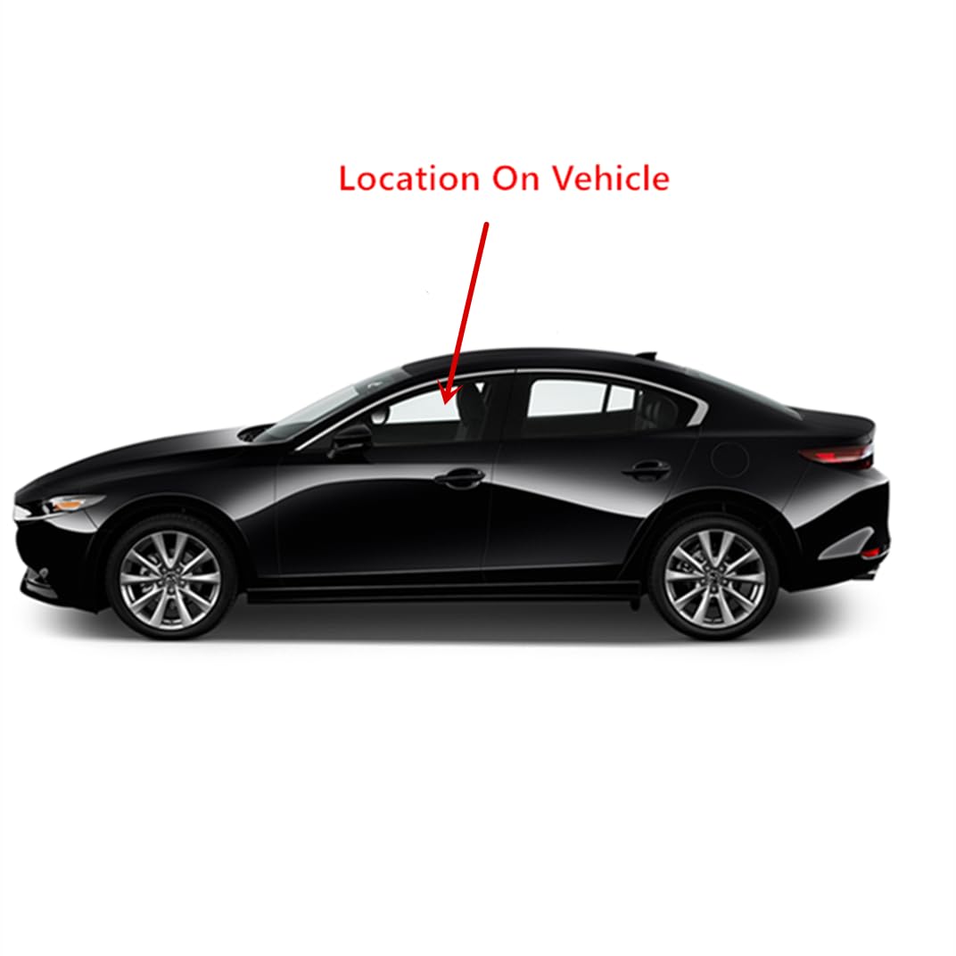 Tempered Driver Left Side Front Door Window Door Glass Compatible with Mazda 3 4-Door Sedan 2019-2025 Models
