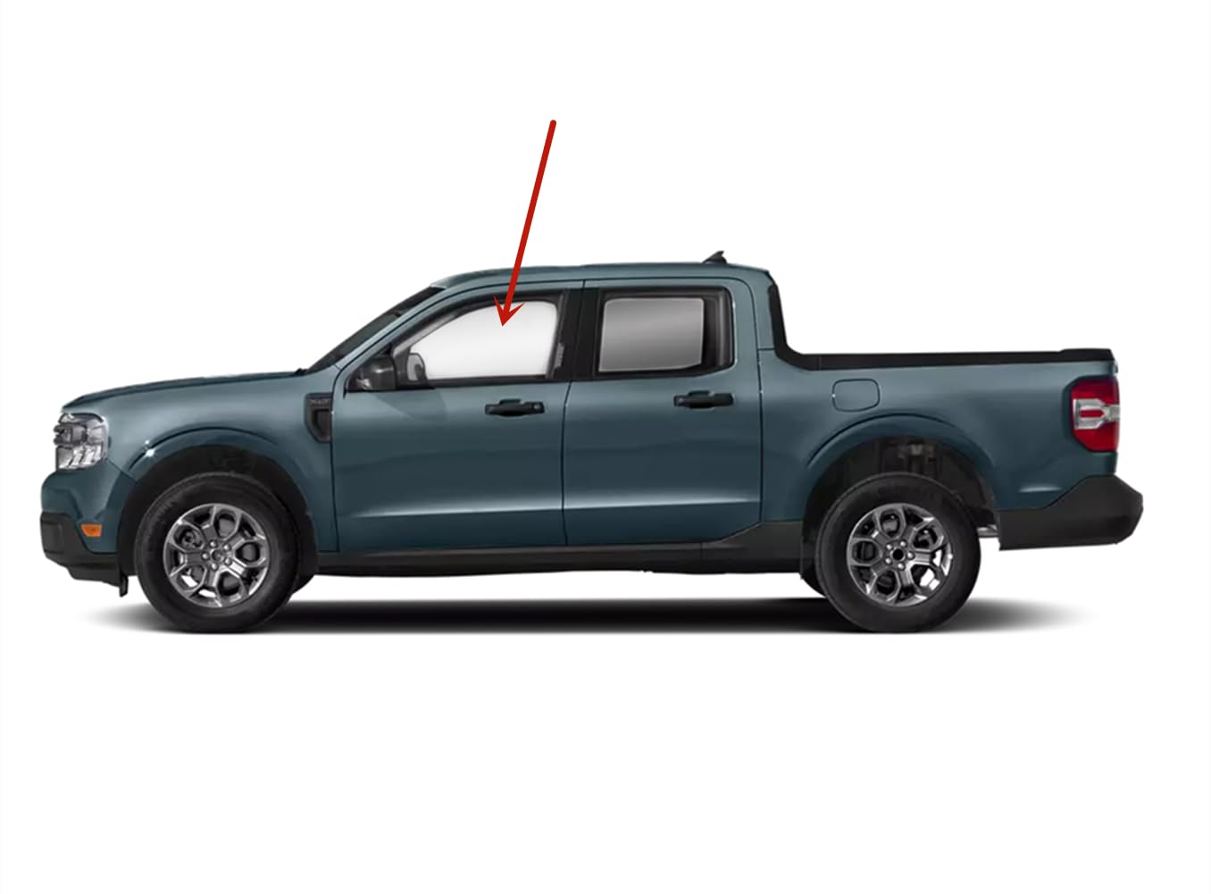 Tempered Driver Left Side Front Door Window Door Glass Compatible with Ford Maverick 2022-2025 Models