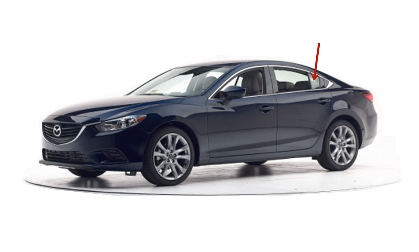 Driver Left Side Rear Vent Window Vent Glass Compatible with Mazda 6 4 Door Sedan 2014-2021 Models