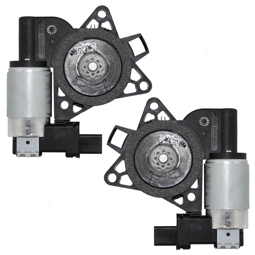 Pair Set Power Window Lift Regulator Motors w/ 2 Pin Connectors Compatible with 04-17 CX-7 CX-9 RX-8 G22C5958XC GJ6A5858XC