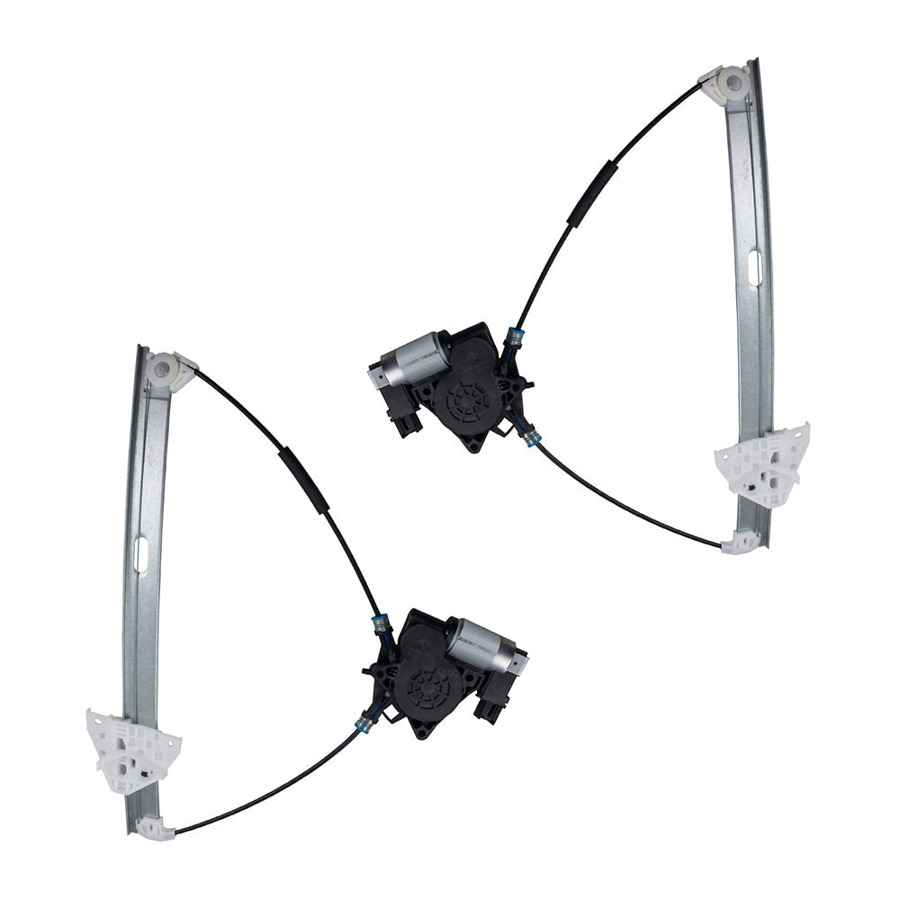 Pair Set Front Power Window Regulators w/Motors Compatible with 04-09 3 BP4K-59-590A BP4K-58-590A
