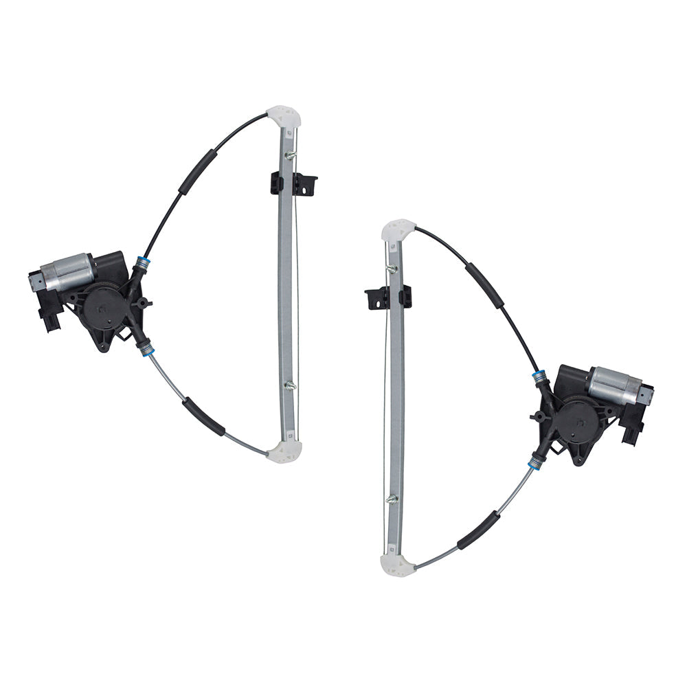 Pair Set Rear Power Window Lift Regulators w/Motors Assemblies Compatible with 04-09 3 BP4K-73-590E BP4K-72-590E