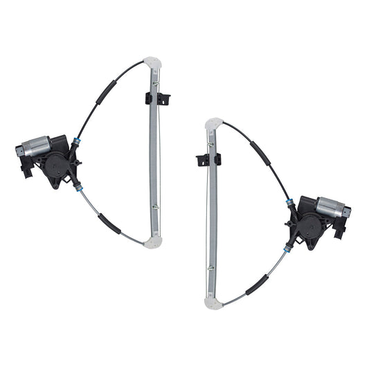Pair Set Rear Power Window Lift Regulators w/Motors Assemblies Compatible with 04-09 3 BP4K-73-590E BP4K-72-590E