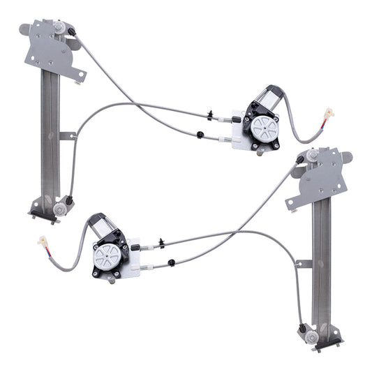 Driver and Passenger Side Power Window Regulators w/Motor Compatible with 1990-1997 Miata MX-5