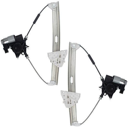 Set Front Power Window Regulators with Motors Compatible with 2004-2008 RX-8