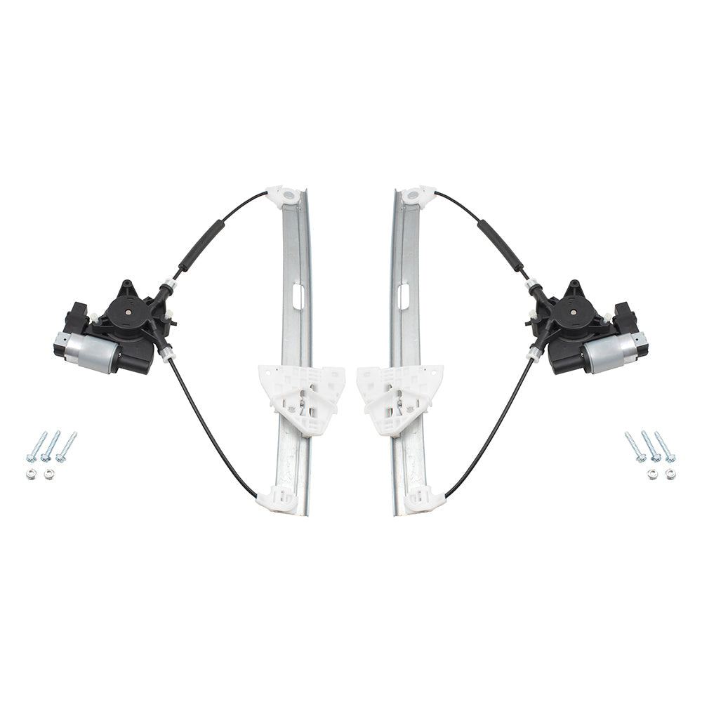 Pair Set Rear Power Window Lift Regulators & Motors 2 Pin Connector Assemblies Compatible with 07-15 CX-9 TD1173590A TD1172590A