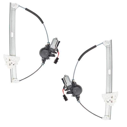 Pair Set Front Power Window Regulators & Motors Assemblies Compatible with 10-13 Mazda3 BBM459590C BBM458590C D6515958XB No