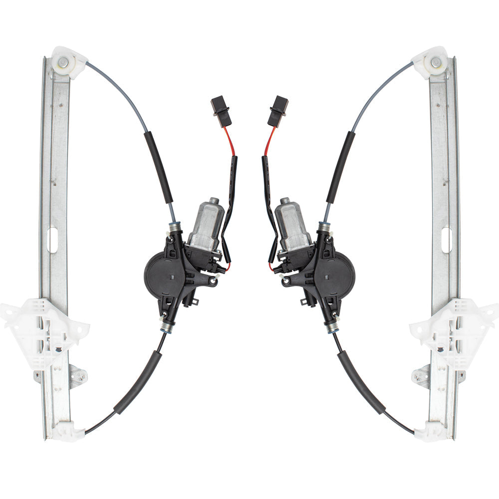 Pair Set Front Power Window Regulators w/Motors Assemblies Compatible with 2013-2016 CX-5 KD5359590 KD5358590 MA1356103 MA1351129