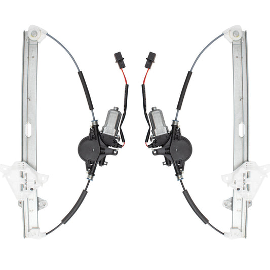 Pair Set Front Power Window Regulators w/Motors Assemblies Compatible with 2013-2016 CX-5 KD5359590 KD5358590 MA1356103 MA1351129