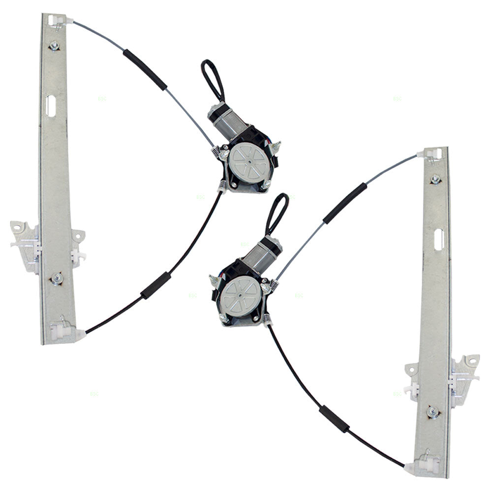 Driver and Passenger Front Power Window Lift Regulators & Motors Assemblies Compatible with 01-06 SUV EC0259560H EC0258560J