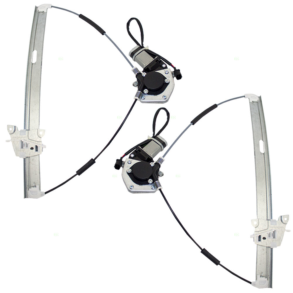 Driver and Passenger Front Power Window Lift Regulators & Motors Assemblies Compatible with 01-06 SUV EC0259560H EC0258560J