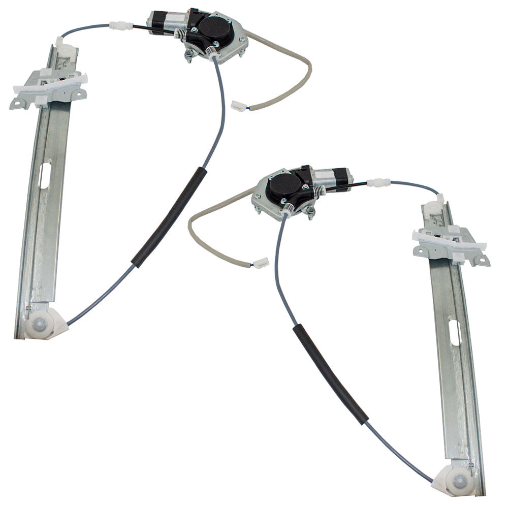 Driver and Passenger Rear Power Window Lift Regulators with Motors Assemblies Compatible with 00-06 Van LC62-73-590A LC62-72-590A