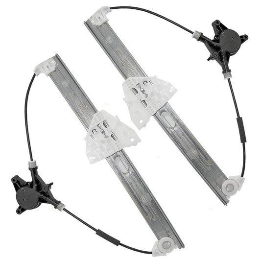 04-11 Mazda RX-8 Set of Front Power Window Lift Regulators