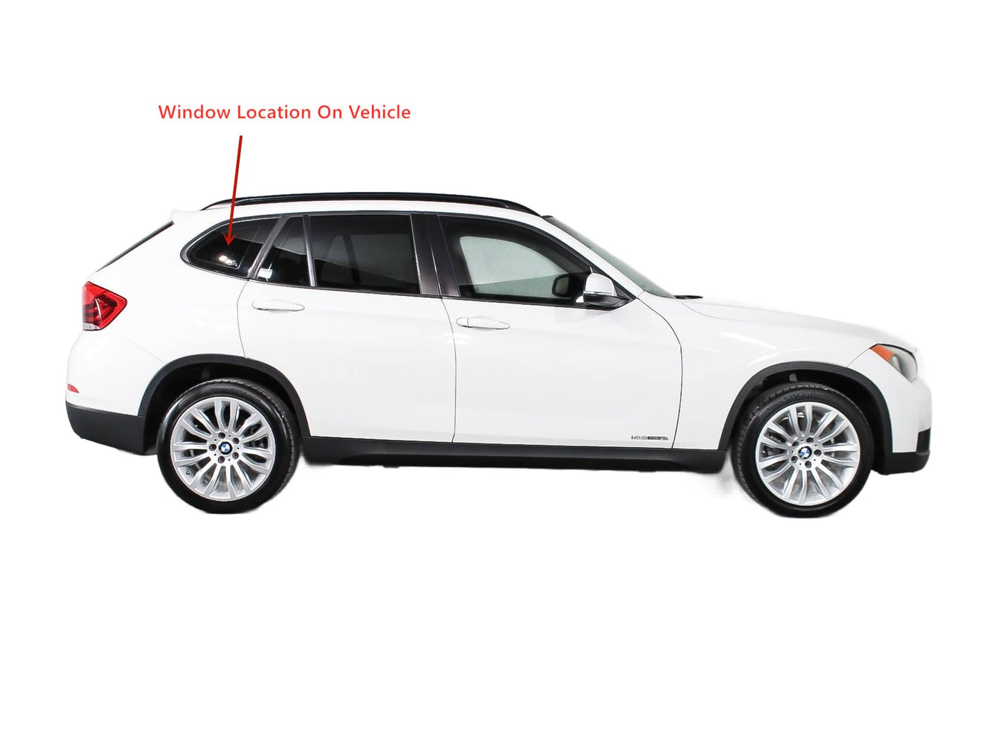 Factory Privacy Tinted Passenger Right Side Quarter Window Quarter Glass Compatible with BMW X1 2011-2015 Models