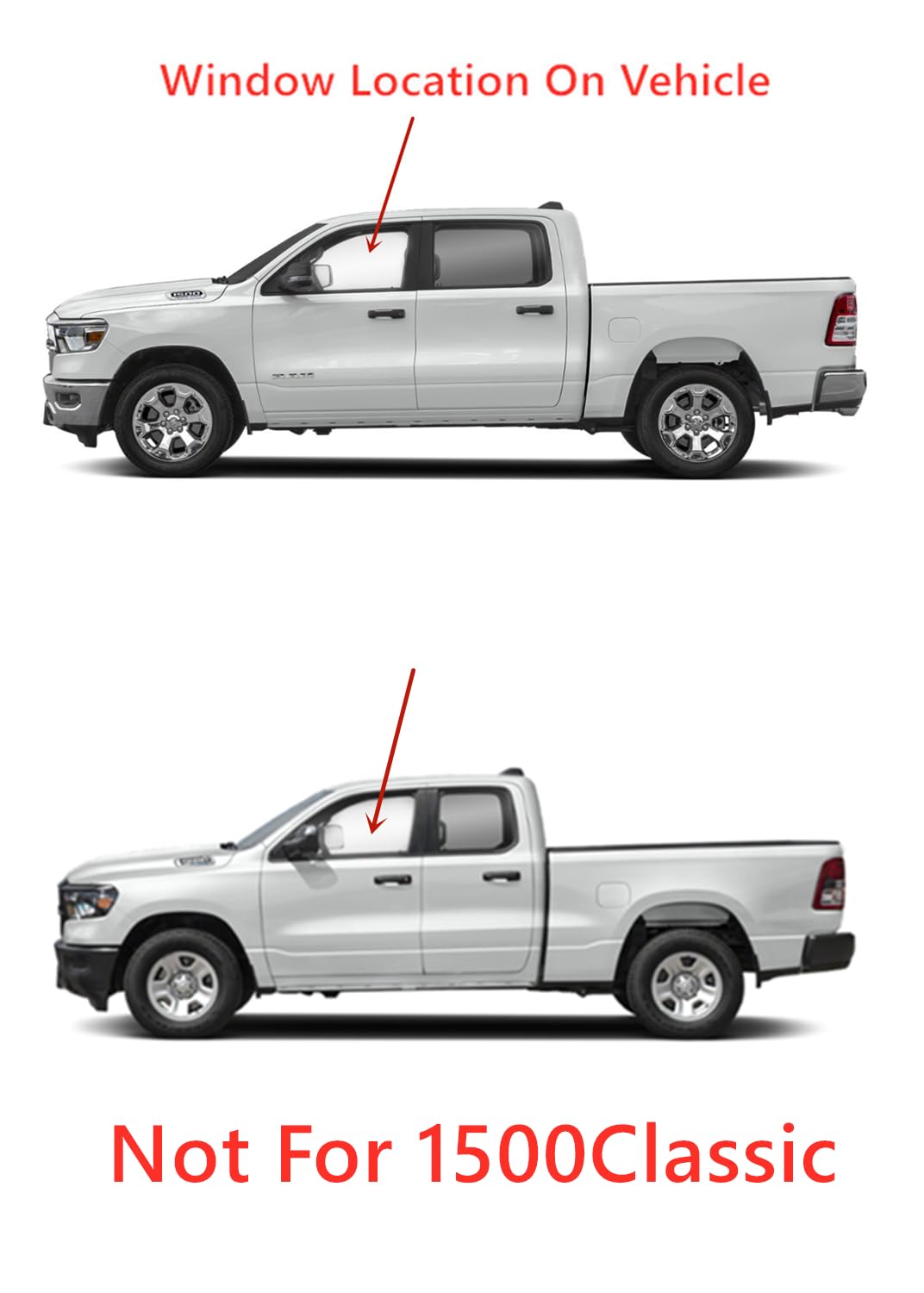 Laminated Driver Left Side Front Door Window Door Glass Compatible with Ram 1500 Pickup 2019-2025 Models (Not For 1500Classic)