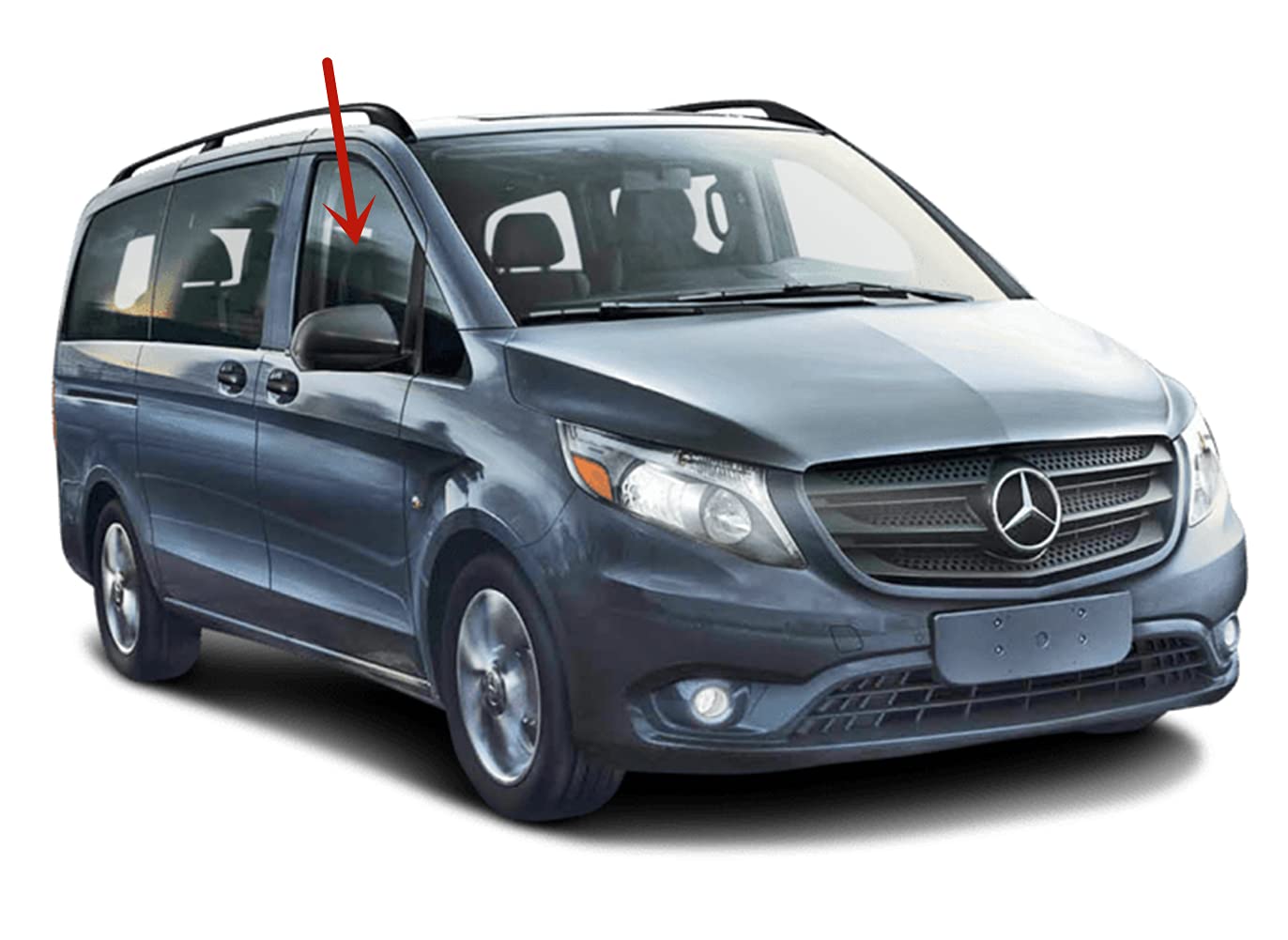 OEM Passenger Right Side Front Door Window Door Glass Compatible with Mercedes Benz Metris 2015-2022 Models