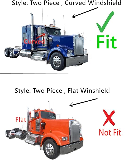 Laminated Passenger Right Side Front Windshield Window Glass Compatible with Kenworth C500 W900 2006-2024 / T170 T270 T300 T440 T470 T600 T660 2006-2018 / T370 T800 2006-2022