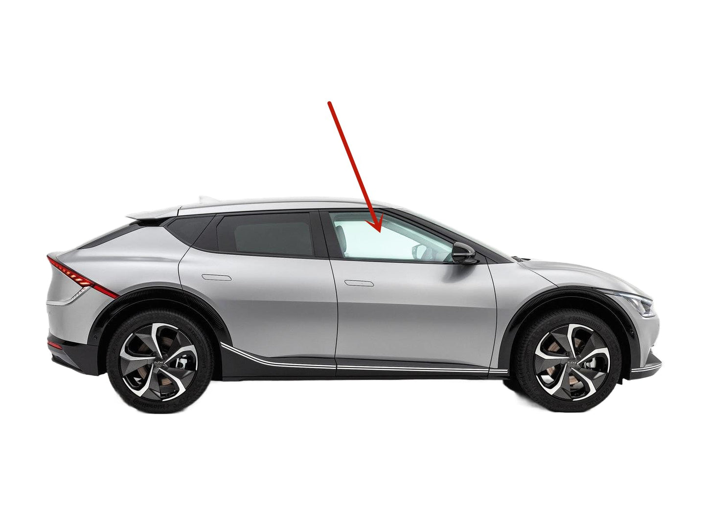 Tempered Passenger Right Side Front Door Window Door Glass Compatible with Kia EV6 2022-2025 Models