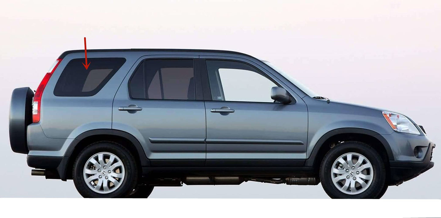 OEM Passenger Right Side Rear Quarter Glass Compatible with Honda CR-V 2002-2006 Models