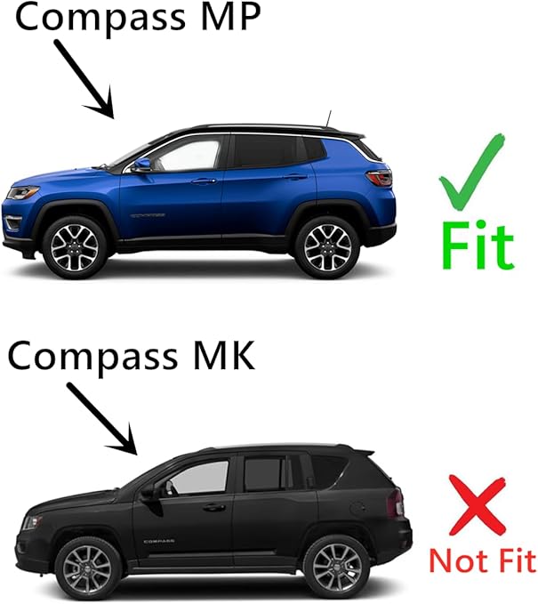 Driver Left Side Front Door Window Door Glass Compatible with Jeep Compass MP 2017-2025 Models