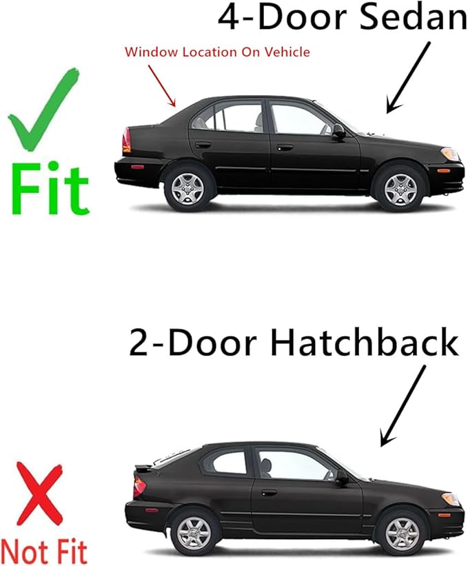 Heated Back Window Back Glass Compatible with Hyundai Accent / Dodge Verna 4-Door Sedan 2003-2005 Models