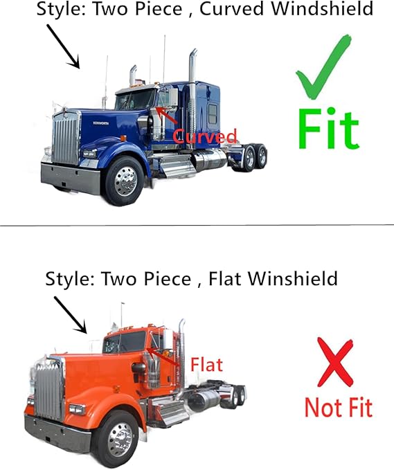 Laminated Driver Left Side Front Windshield Window Glass Compatible with Kenworth C500 W900 2006-2024 / T170 T270 T300 T440 T470 T600 T660 2006-2018 / T370 T800 2006-2022