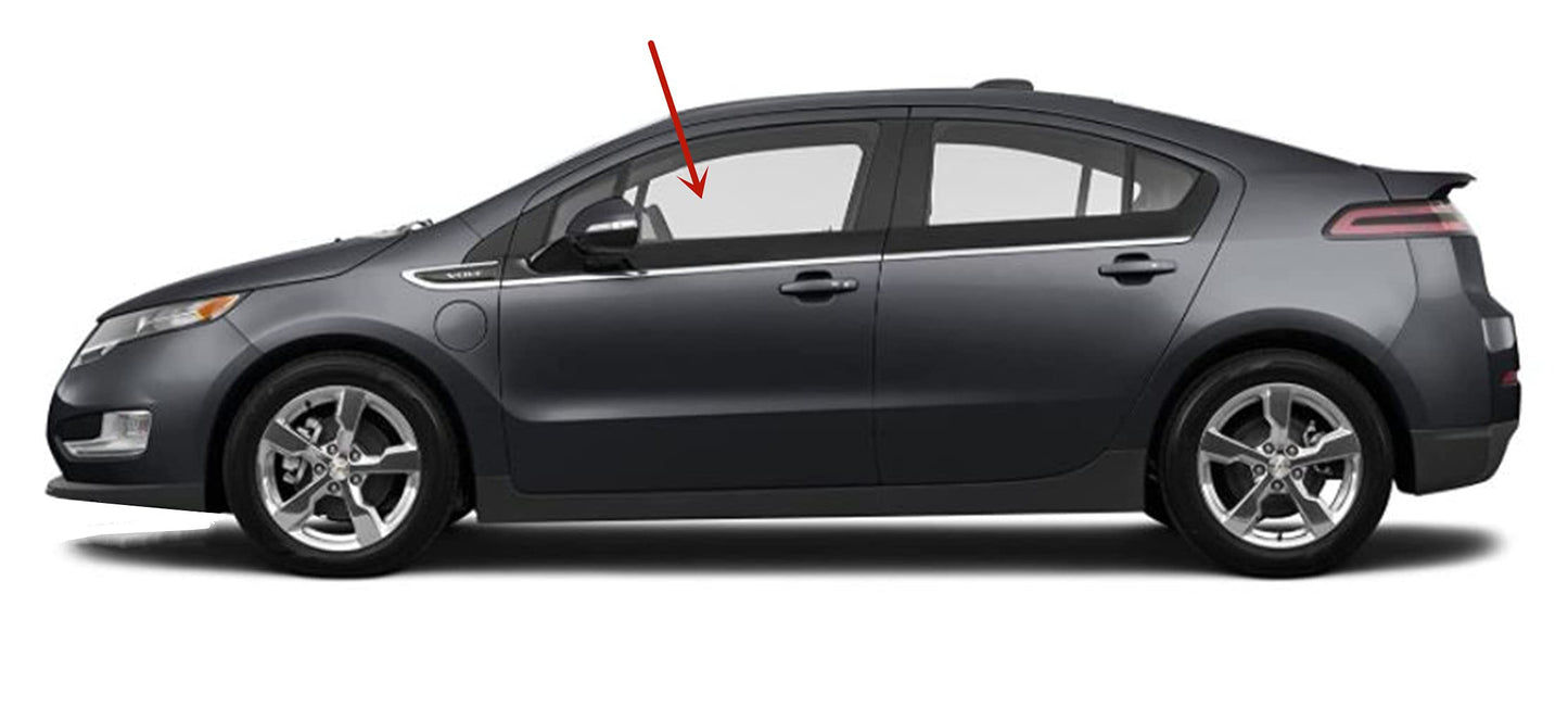 Driver Left Side Front Door Window Door Glass Compatible with Chevrolet Volt 2011-2015 Models