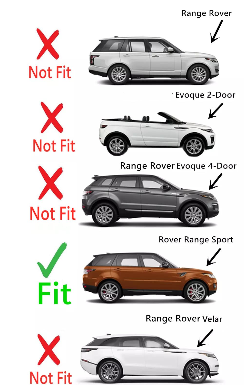 Tempered Passenger Right Side Rear Door Window Glass Compatible with Range Rover Sport 2014-2022 Models