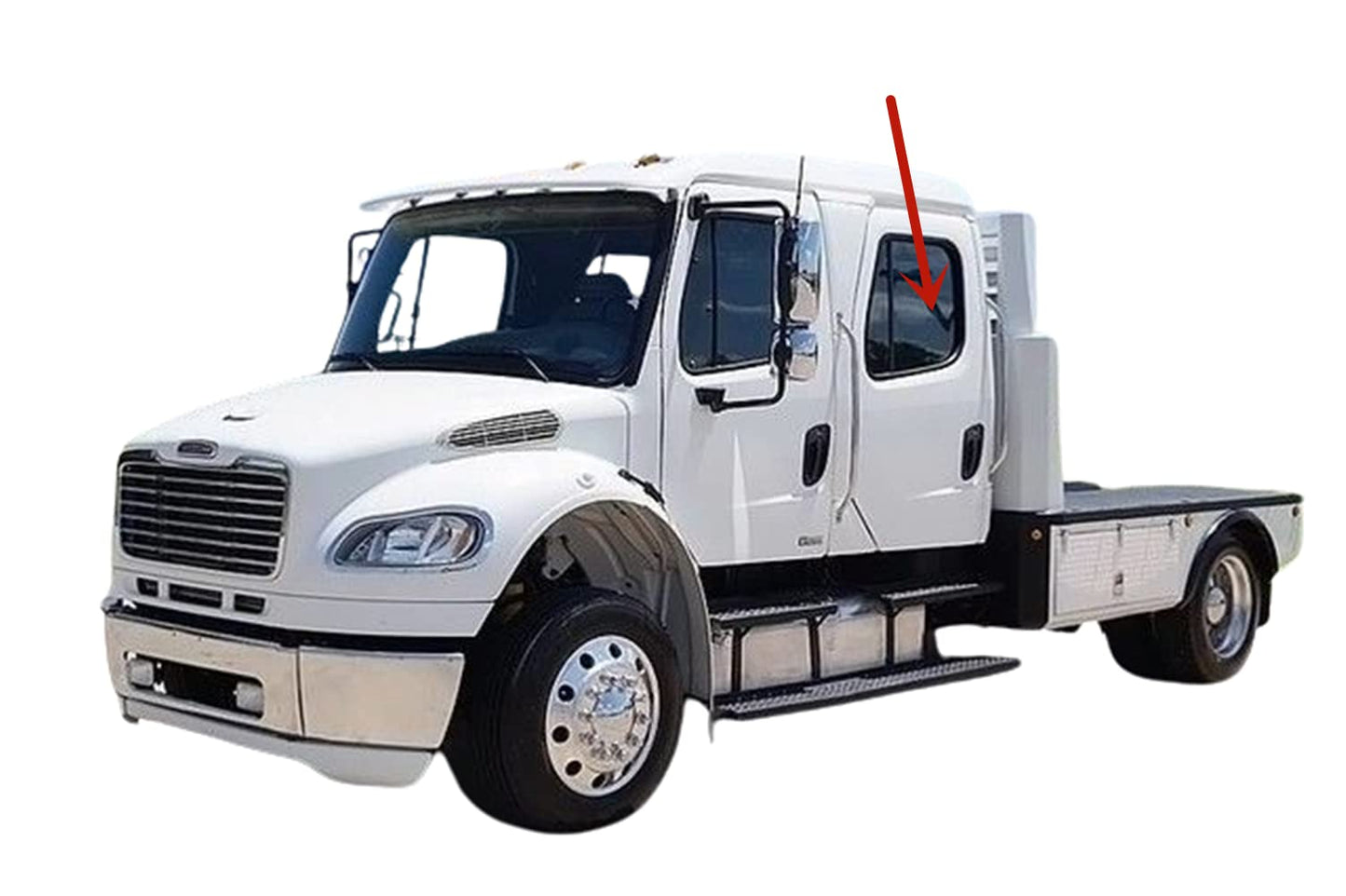 Driver Left Side Rear Door Window Door Glass Compatible with Freightliner Business Class M2 2003-2025 4-Door Models