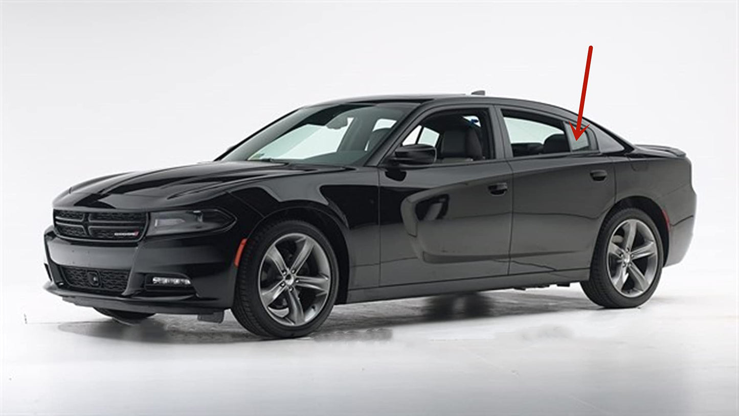 OEM Driver Left Side Rear Vent Window Vent Glass Compatible with Dodge Charger 2011-2023 Models