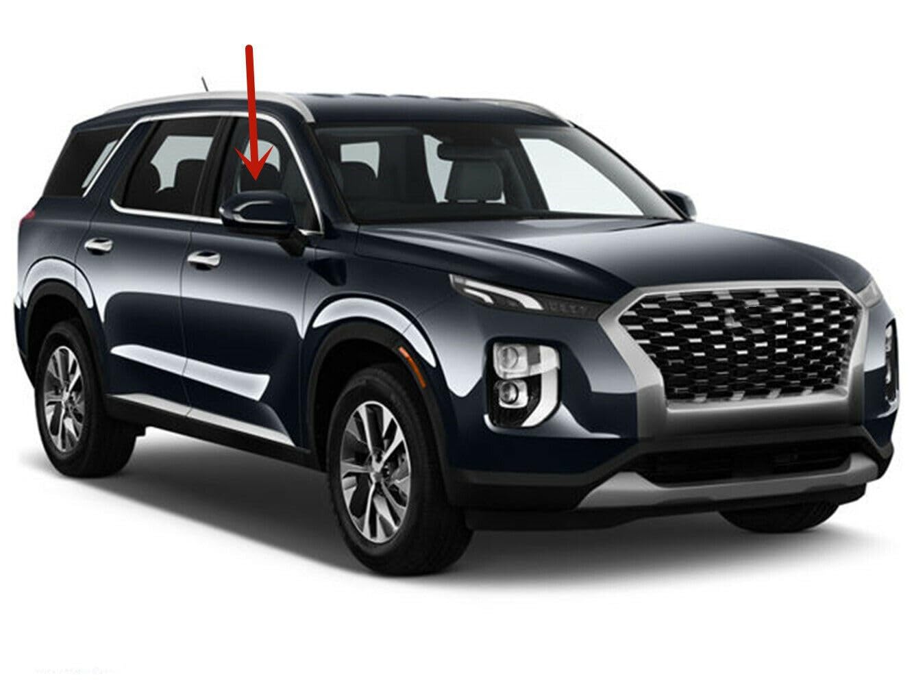 Tempered Passenger Right Side Front Door Window Door Glass Compatible with Hyundai Palisade 2020-2025 Models