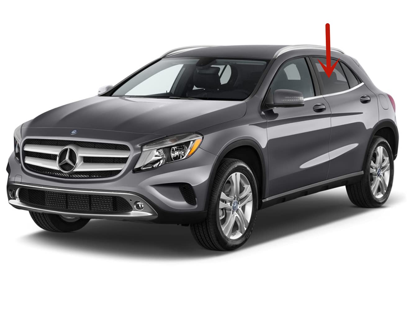 Driver Left Side Rear Door Window Door Glass Compatible with Mercedes Benz GLA250 2015-2020 / GLA45AMG 2015-2019 Models