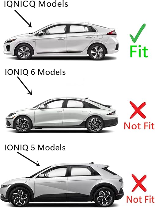 Driver Left Side Rear Door Window Door Glass Compatible with Hyundai Ioniq Hybrid 2017-2023 Models (Not For Ioniq 5 or Ioniq 6)