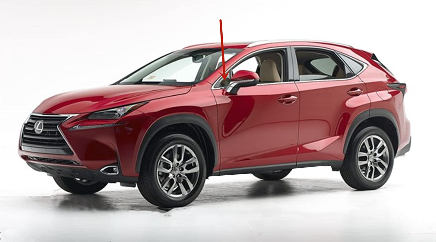 Driver Left Side Front Vent Window Vent Glass Compatible with Lexus NX200t 2015-2017 / NX300 2018-2021 Models