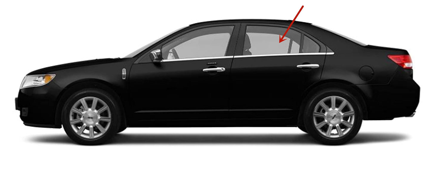 Driver Left Side Rear Door Window Door Glass Compatible with Lincoln MKZ 2007-2012 Models/Ford Fusion 2006-2012 Models/Mercury Milan 2006-2011 Models